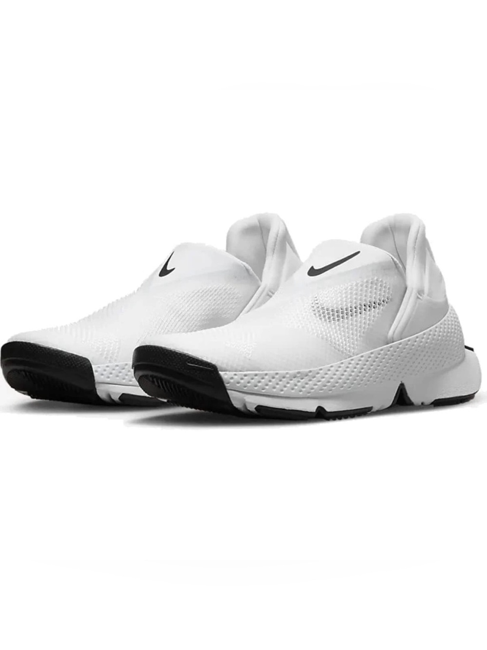 Nike White Slip-On Athletic Sneakers with Black